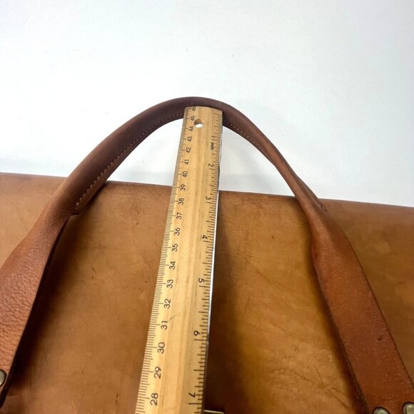 Vintage Executive Briefcase Leather with Braided Detail 16" x 13" Rare Computer - Picture 9 of 13